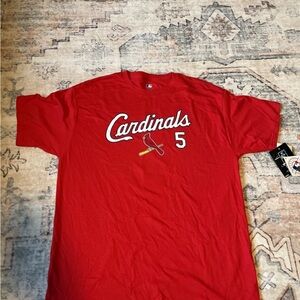 St Louis Cardinals #5 Pujols Genuine Merchandise Red Short Sleeve Tee NWT XL